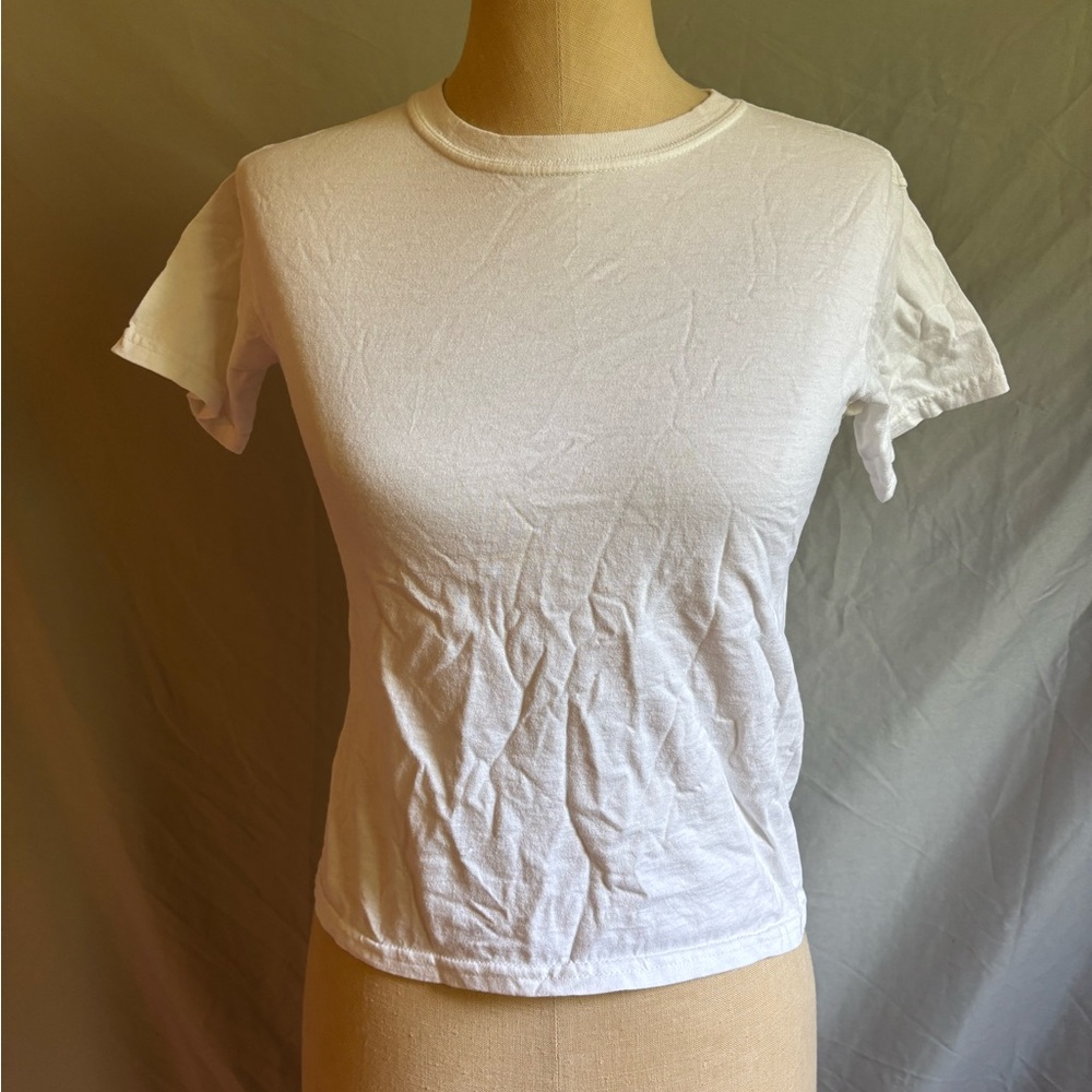 Faded Glory White Kids Short Sleeve Tee